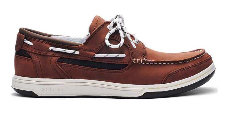 Triton Leather Boat Shoe - Dark Brown
