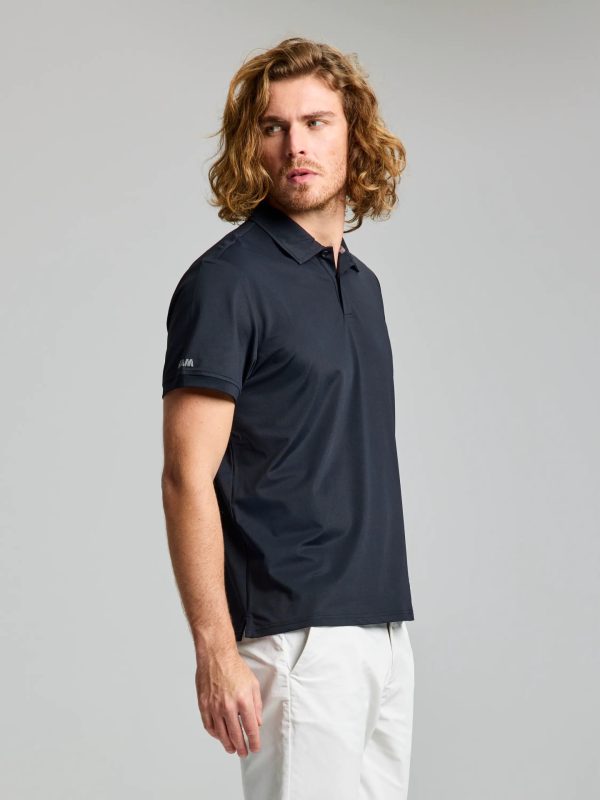 Tech Pique Polo Ss - Black Ink