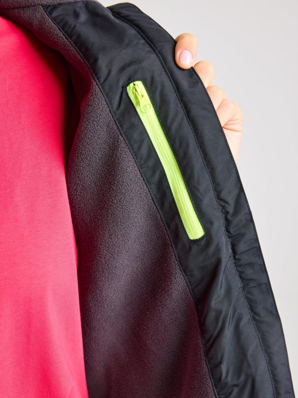 Crew Warm Hooded Jkt - Black Ink