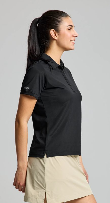 Tech Pique Polo Ss - Black Ink