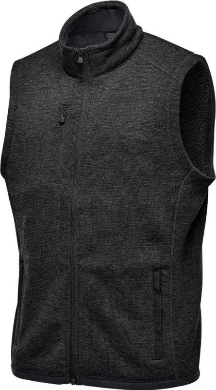 Avalante Full Zip Fleece Vest - Black Heather
