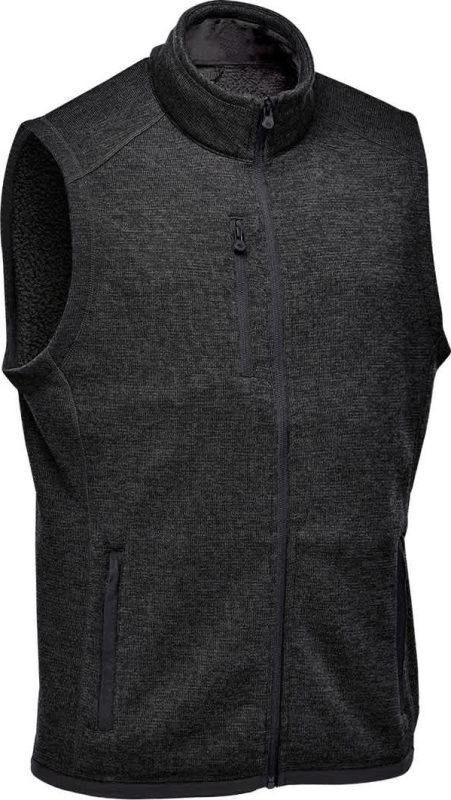 Avalante Full Zip Fleece Vest - Black Heather