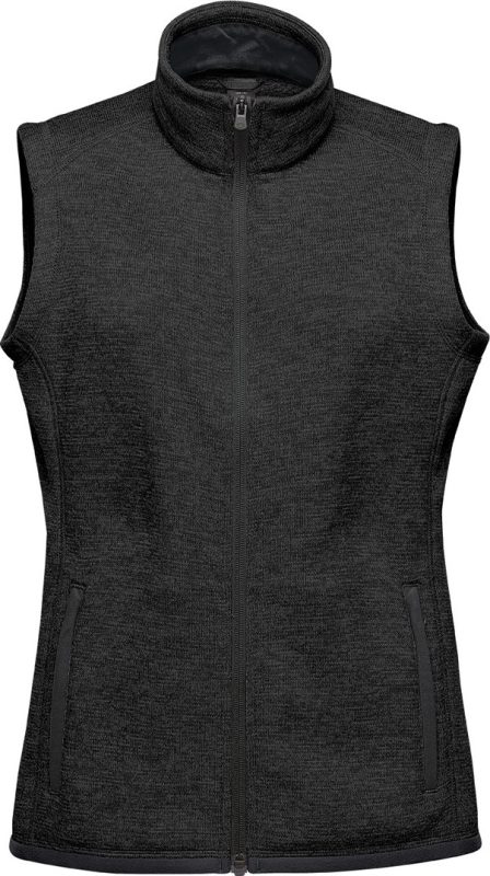 Avalante Full Zip Fleece Vest - Black Heather