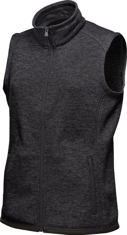 Avalante Full Zip Fleece Vest - Black Heather