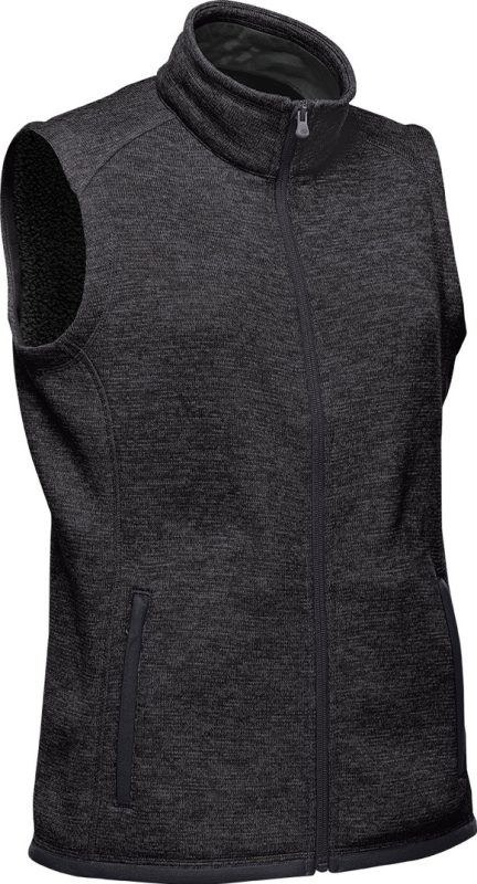 Avalante Full Zip Fleece Vest - Black Heather