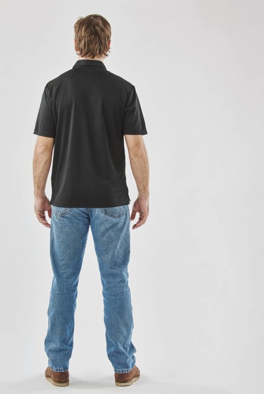 Treeline Performance Short Sleeve Polo - Black