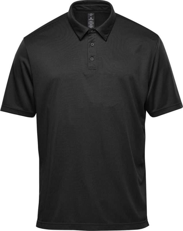 Treeline Performance Short Sleeve Polo - Black