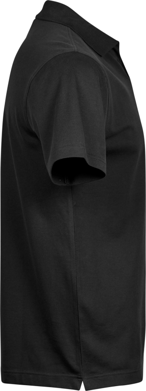 Luxury Stretch V-Neck Polo - Black