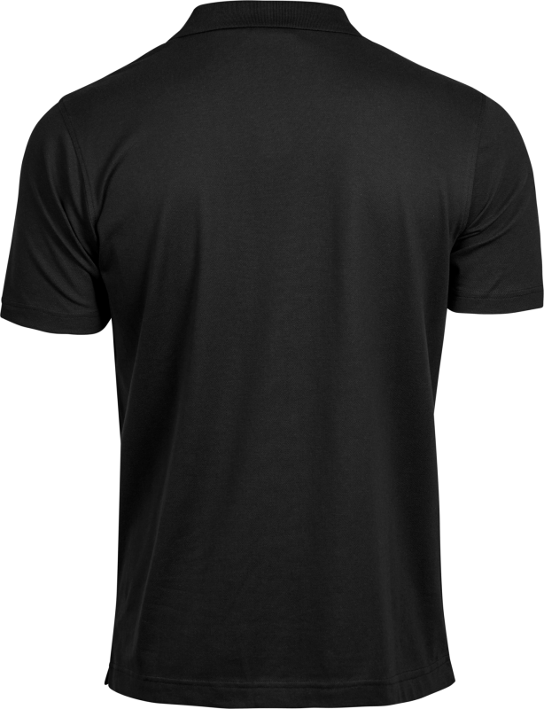 Luxury Stretch V-Neck Polo - Black