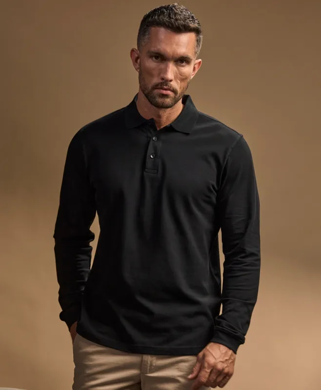 Luxury Stretch Long Sleeve Polo