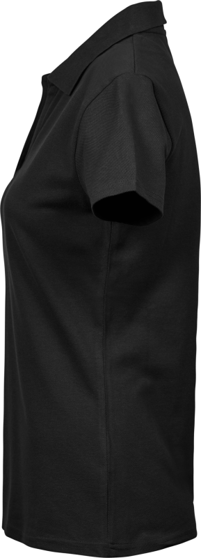 Luxury Stretch V-Neck Polo - Black