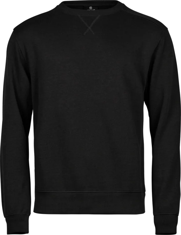 Ribbed Interlock Crew Neck - Black