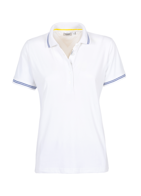 Bay Techno Polo - White with Blue
