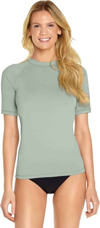 Unisex Short Sleeve Rash Guard - Silver