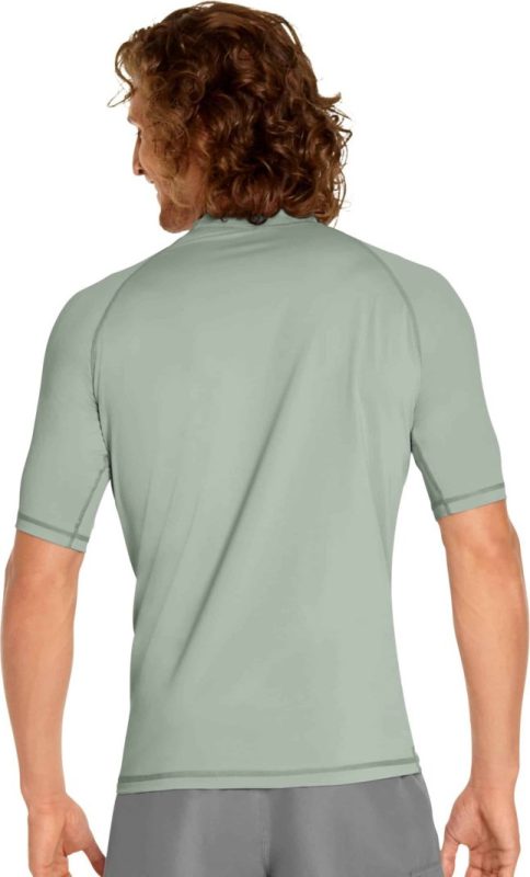 Unisex Short Sleeve Rash Guard - Silver