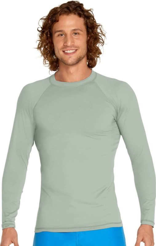 Unisex Long Sleeve Rash Guard - Silver